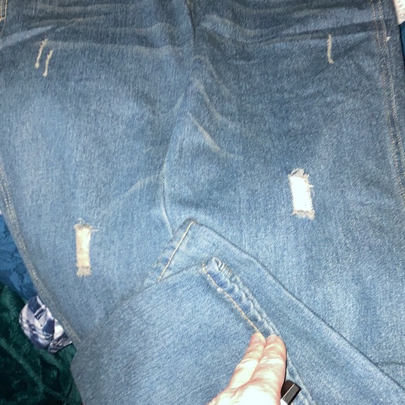 COPY - DISTRESSED LOOK BLUE OVERALLS - Picture 14 of 16